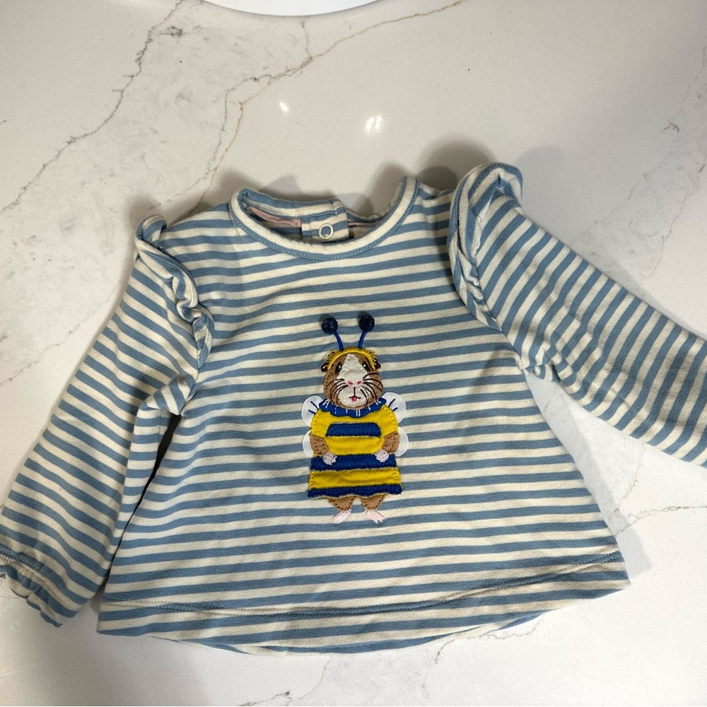 Baby Boden Top with Bee Applique